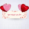 Heart Confetti Personalised Party Banner Message 4 Balloons Personalised Banner