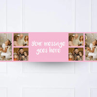 Coloured Collage Personalised Party Banner Pink None Personalised Banner