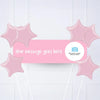 Coloured Personalised Party Banner Pink 6 Balloons Personalised Banner