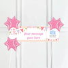 Pink Bunting Personalised Party Banner Yes 6 Balloons Personalised Banner
