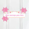 Pink Bunting Personalised Party Banner No 6 Balloons Personalised Banner