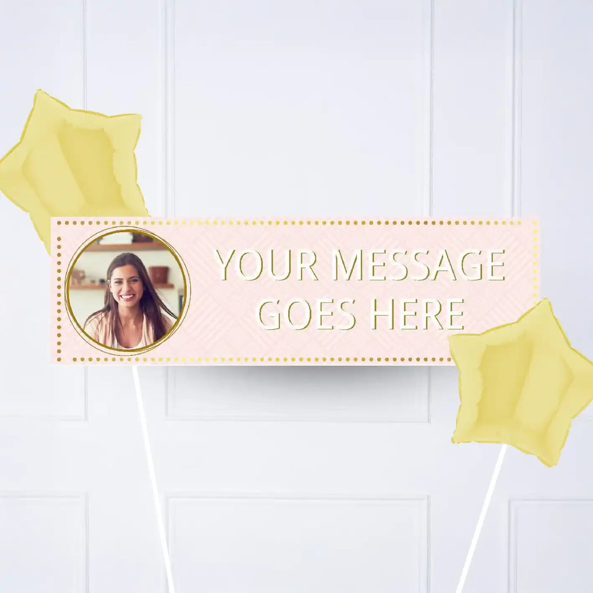 Pink Pastel Perfection Personalised Party Banner Yes 2 Balloons Personalised Banner