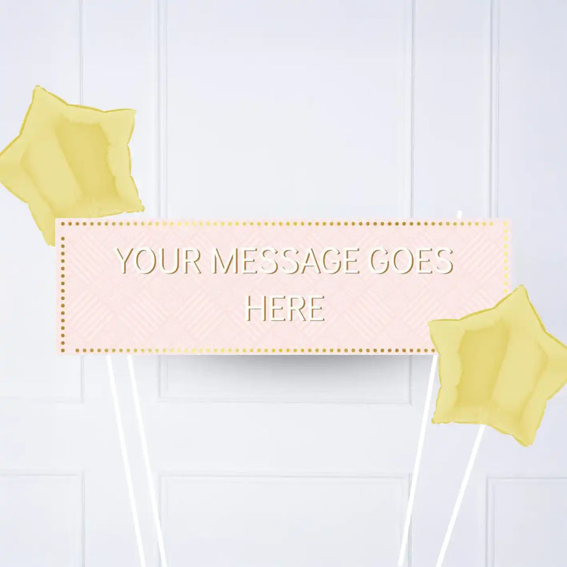 Pink Pastel Perfection Personalised Party Banner No 2 Balloons Personalised Banner