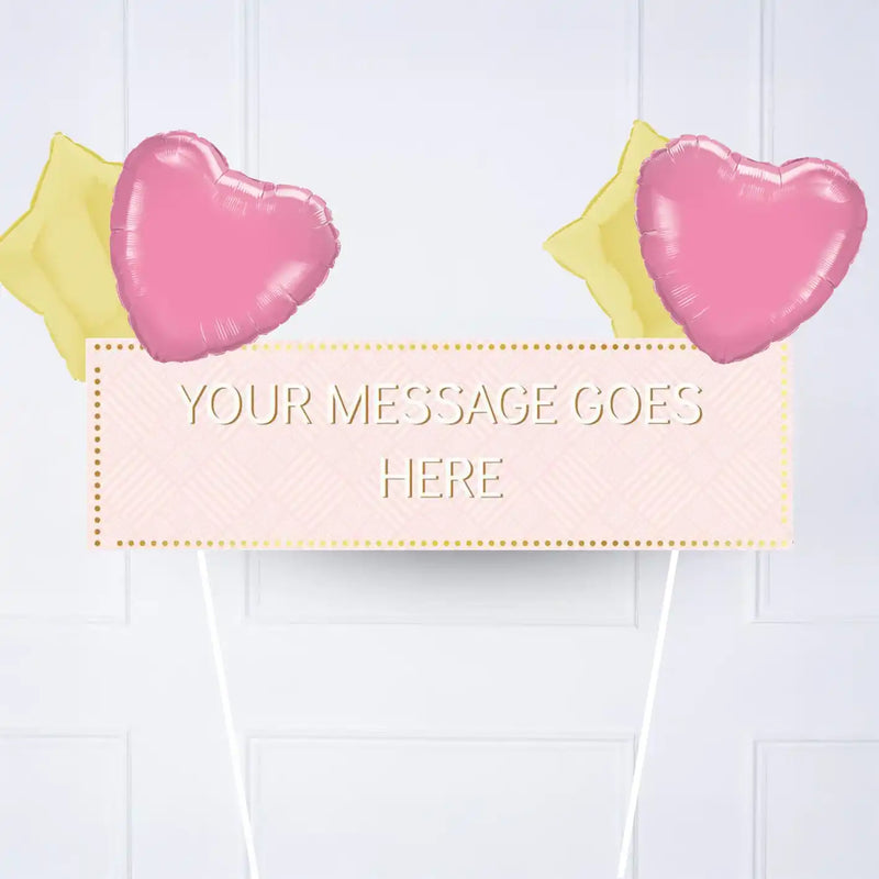 Pink Pastel Perfection Personalised Party Banner No 4 Balloons Personalised Banner
