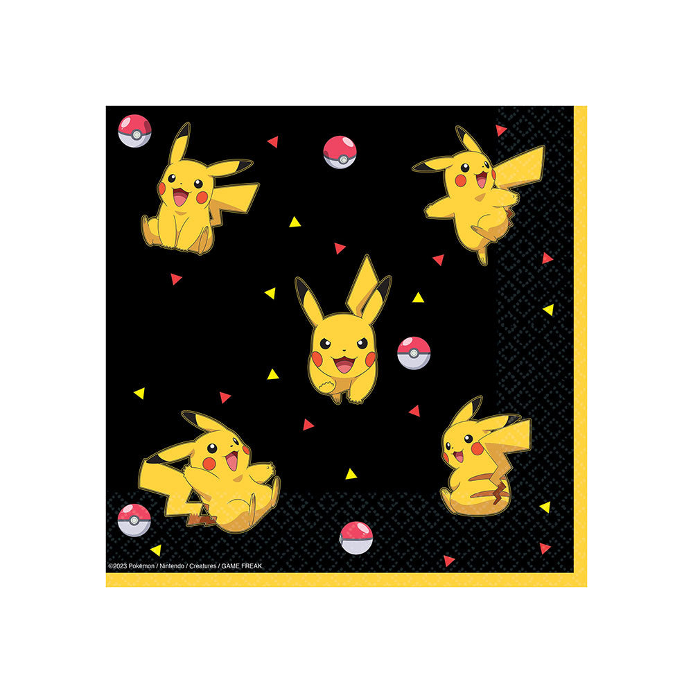 Pokemon Lunch Party Napkins (x16) Kids Party