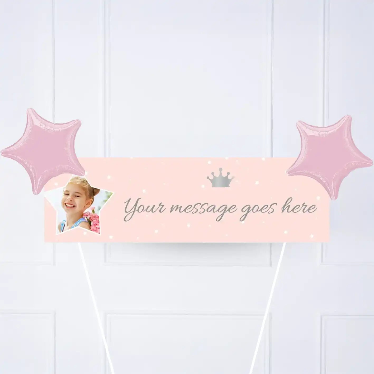 Princess Perfection Personalised Party Banner Yes 2 Balloons Personalised Banner