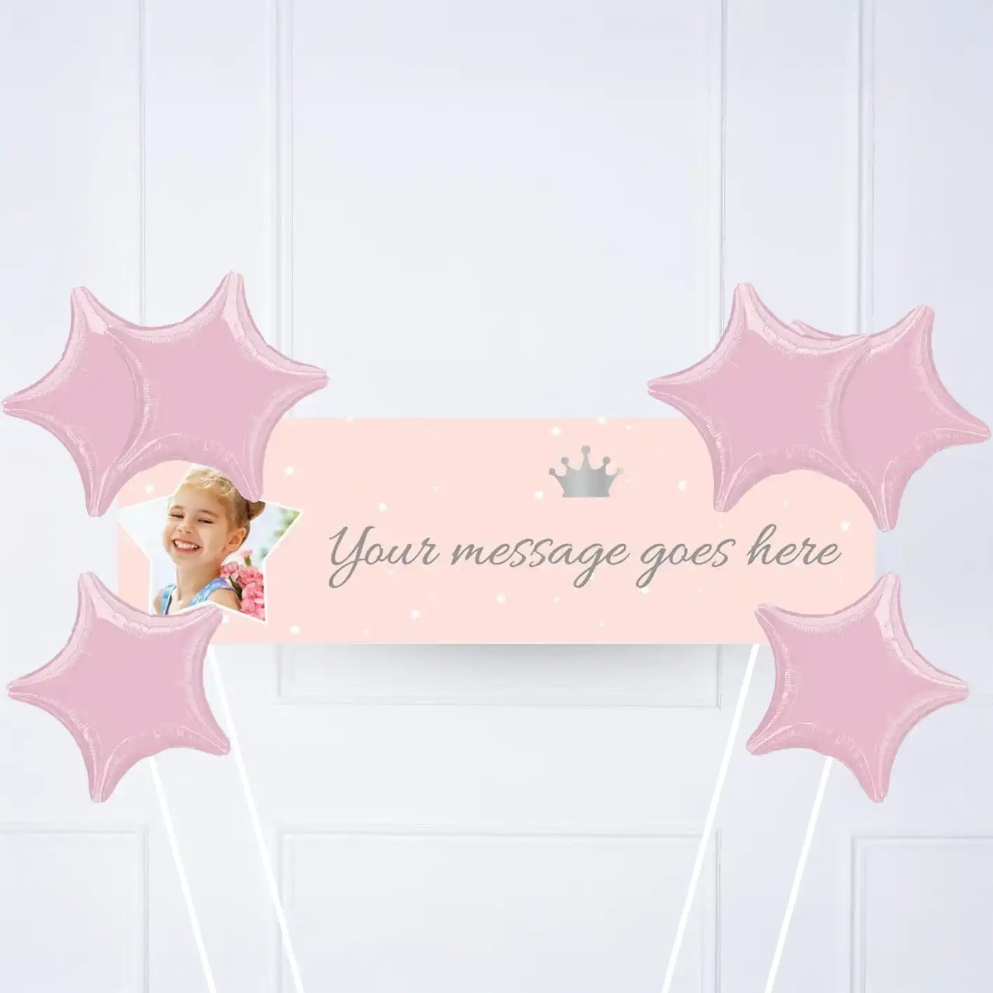 Princess Perfection Personalised Party Banner Yes 6 Balloons Personalised Banner