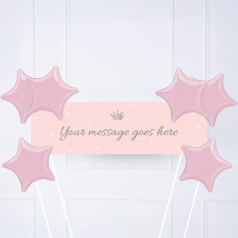 Princess Perfection Personalised Party Banner No 6 Balloons Personalised Banner