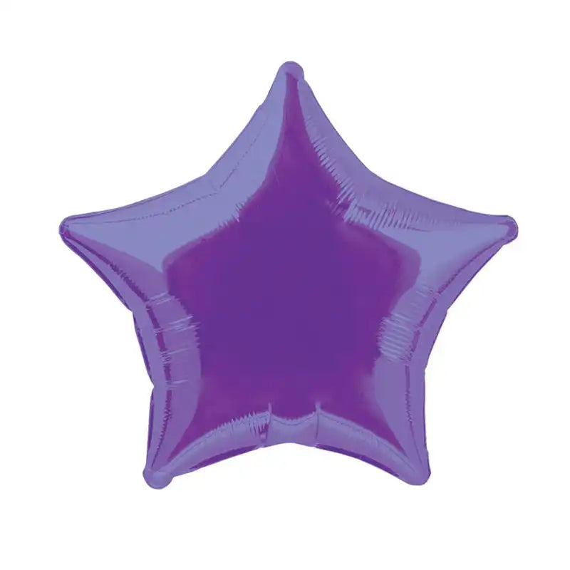 Purple Star Foil Balloon - 20" General Party
