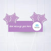 Coloured Personalised Party Banner Purple 4 Balloons Personalised Banner