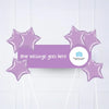 Coloured Personalised Party Banner Purple 6 Balloons Personalised Banner