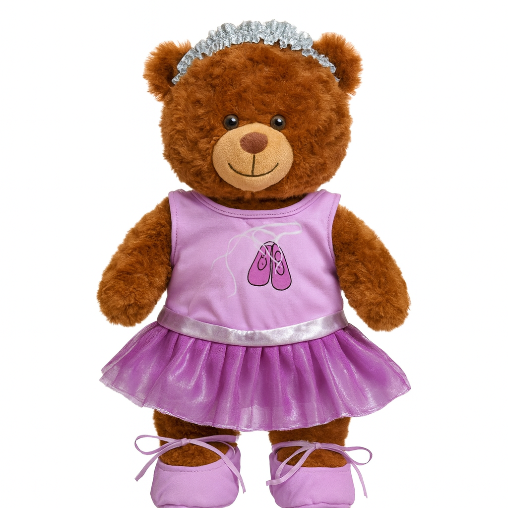 Purple Ballerina Dress Teddy Bear Outfit Make a Bear
