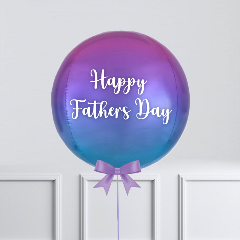 Personalised Orb Balloon - Purple & Blue Ombre