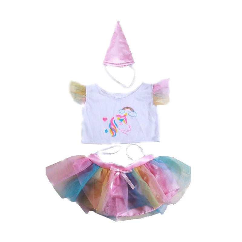 Teddy Bear Outfit - Rainbow Unicorn