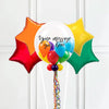 Personalised Bubble Balloon in a Box – Rainbow 4 Extra Balloons Personalised Balloons