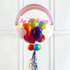 Personalised Bubble Balloon in a Box - Rainbow Clouds None Personalised Balloons