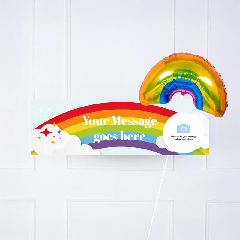 Rainbow Personalised Party Banner