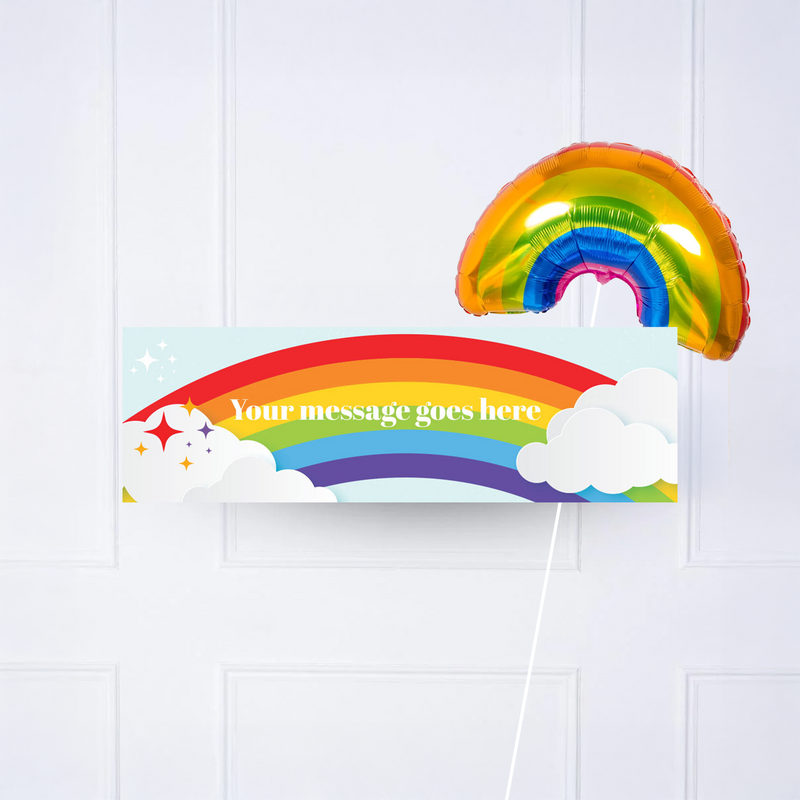Rainbow Personalised Party Banner