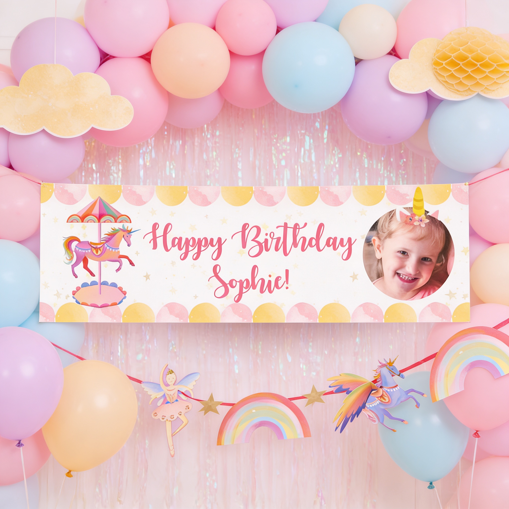 Personalised Unicorn Fairy Princess Party in a Box Party Pieces