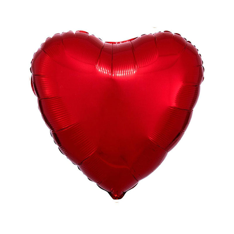 Heart Foil Balloon - Metallic Red