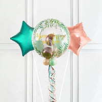Personalised Bubble Balloon in a Box - Rose Garden 2 Extra Balloons Personalised Balloons