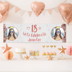 Rose Gold 18th Personalised Party Banner Personalised Banner