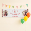Rose Gold 21st Personalised Party Banner Personalised Banner