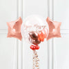 Personalised Bubble Balloon in a Box – Rose Gold 2 Extra Balloons Personalised Balloons