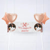 Rose Gold 30th Personalised Party Banner Yes 4 Balloons Personalised Banner