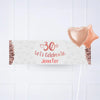 Rose Gold 30th Personalised Party Banner No 2 Balloons Personalised Banner