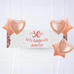 Rose Gold 30th Personalised Party Banner
