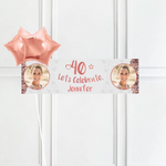 Rose Gold 40th Personalised Party Banner