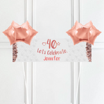 Rose Gold 40th Personalised Party Banner