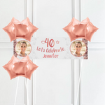 Rose Gold 40th Personalised Party Banner