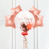 Personalised Bubble Balloon in a Box – Rose Gold 4 Extra Balloons Personalised Balloons