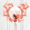 Personalised Bubble Balloon in a Box – Rose Gold 8 Extra Balloons Personalised Balloons