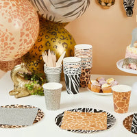 Safari Animal Print Paper Plates (x8) Kids Party
