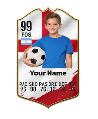 Personalised Football Player Card - Come on England! Monster Parties