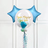 Personalised Bubble Balloon in a Box – Sea Foam 2 Extra Balloons Personalised Balloons