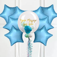 Personalised Bubble Balloon in a Box – Sea Foam 8 Extra Balloons Personalised Balloons