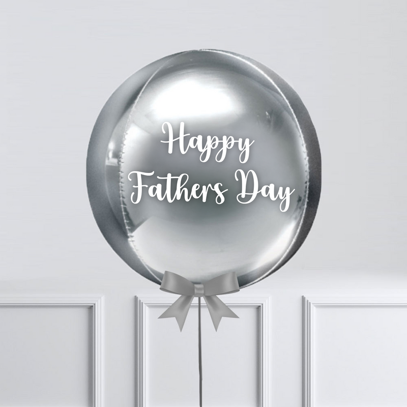 Personalised Orb Balloon - Silver