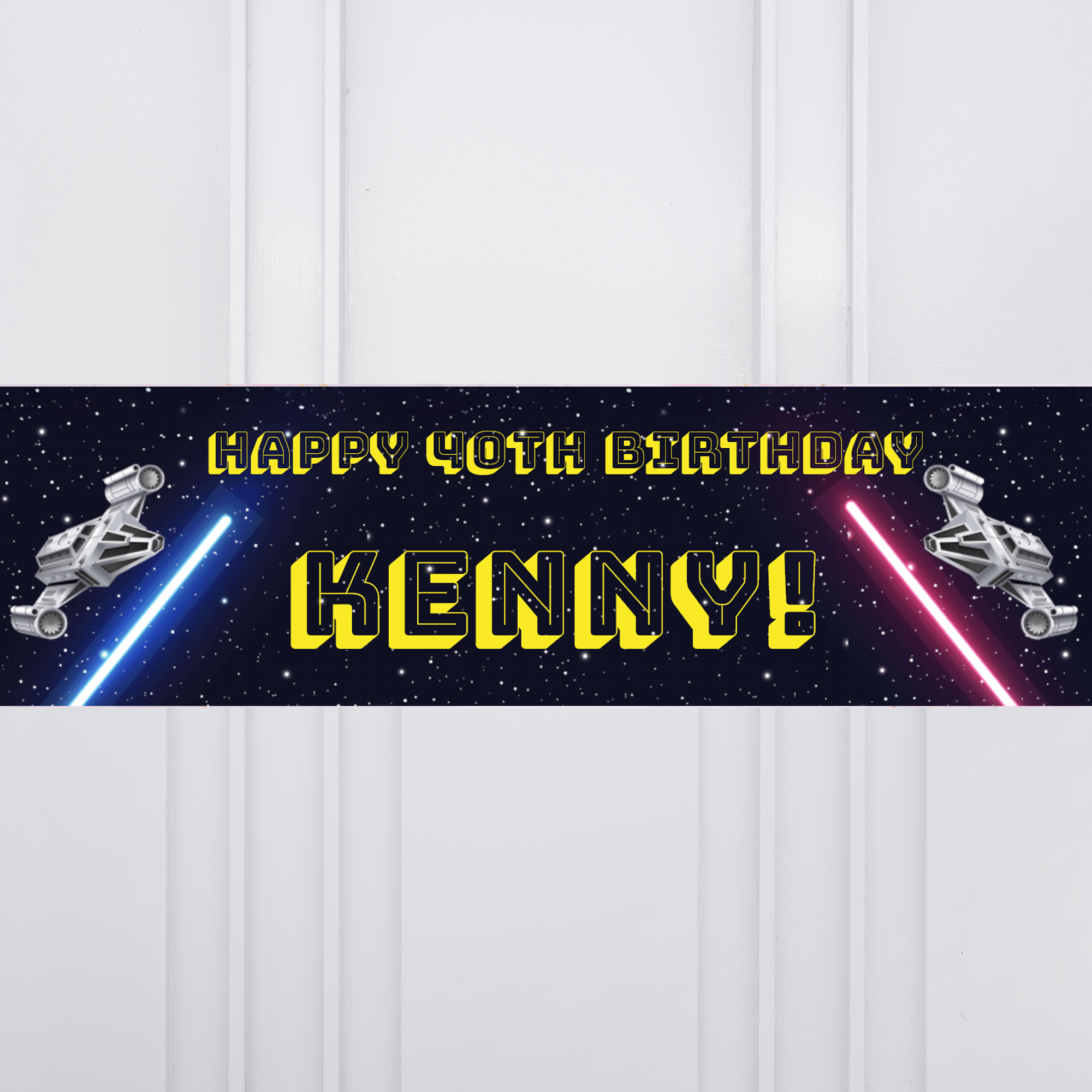 Space Battle Personalised Party Banner Personalised Banner