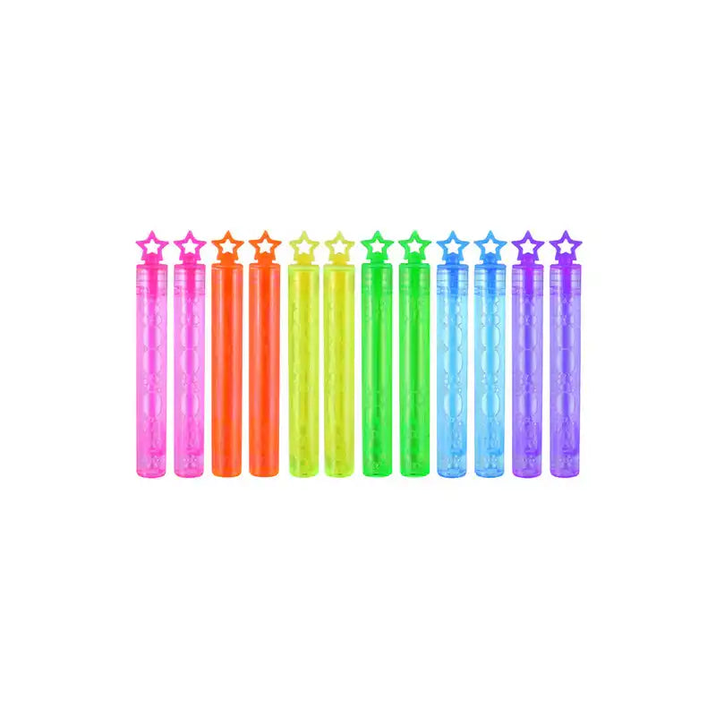 Neon Star Party Bubble Tubes (x12) Kids Party
