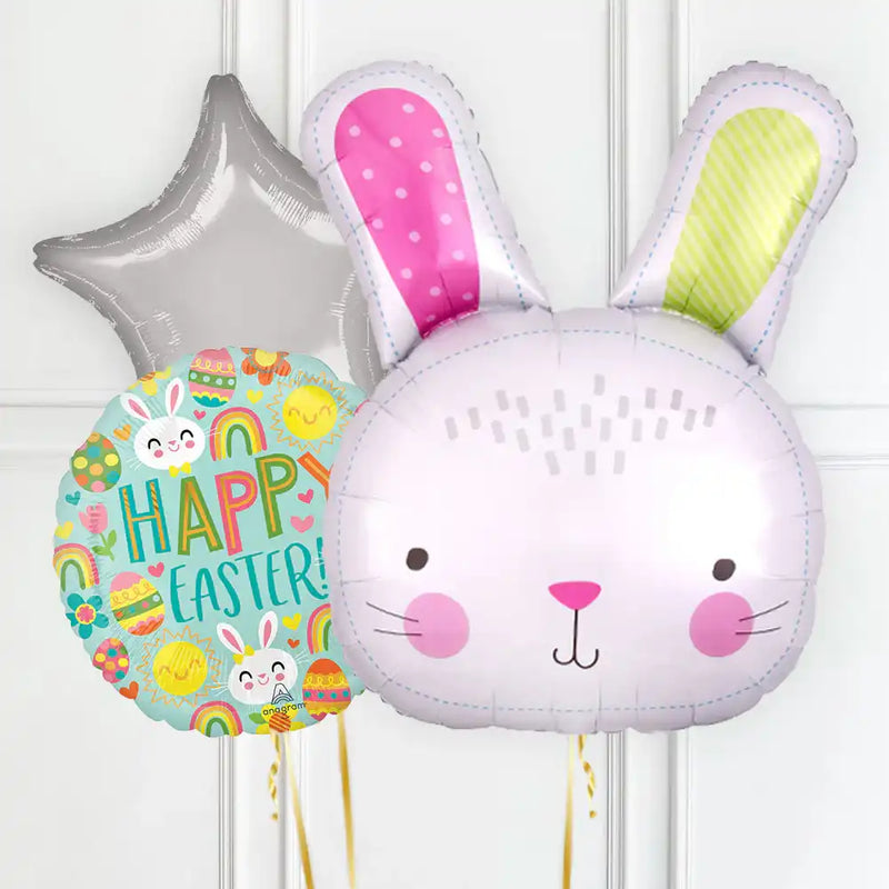 Happy Easter Bunny & Egg Balloon Bunch Personalised Balloons
