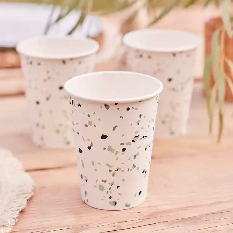 Terrazzo Print Paper Cups (x8) General Party