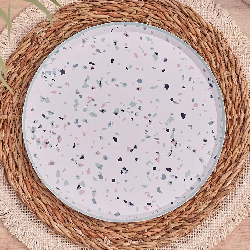 Terrazzo Print Paper Plates (x8) General Party