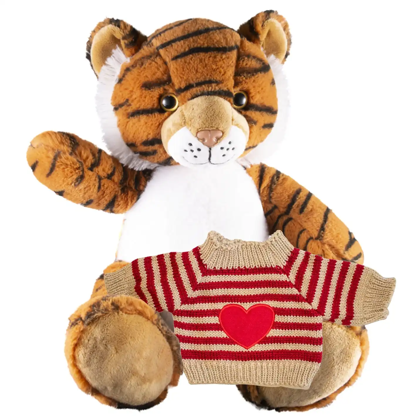Make a Bear - Terry the Tiger - Recordable Heart Jumper Make a Bear