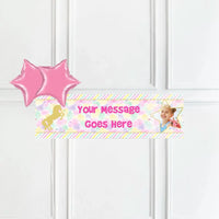 Unicorn Sparkle Personalised Party Banner Yes 2 Balloons Personalised Banner