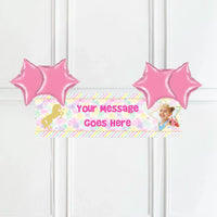Unicorn Sparkle Personalised Party Banner Yes 4 Balloons Personalised Banner