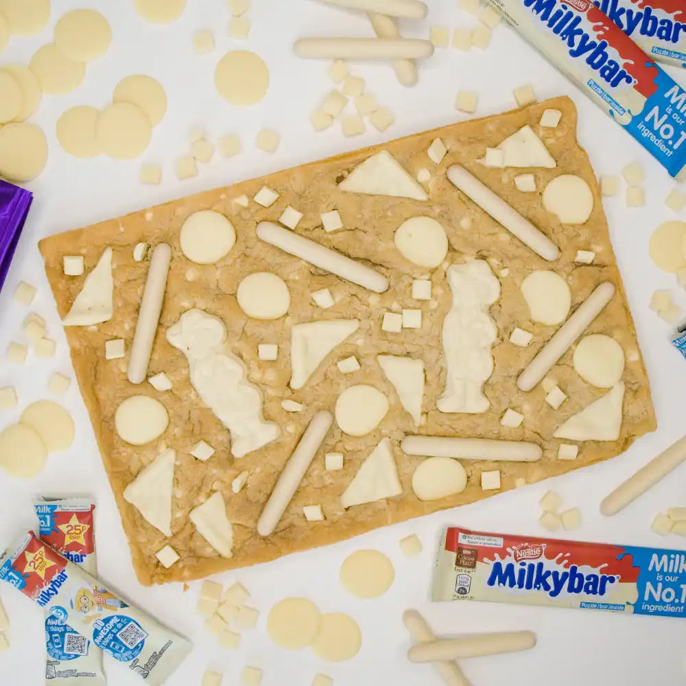 White Chocolate Overload Cookie Slab Cookies & Cones